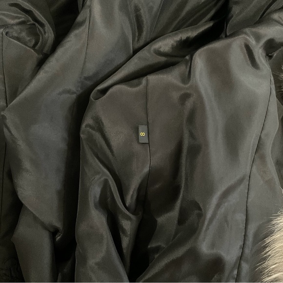 Black Mink Fur Coat With The Blue/Grey Fox Collar. Size Small, Regular. - Picture 8 of 9
